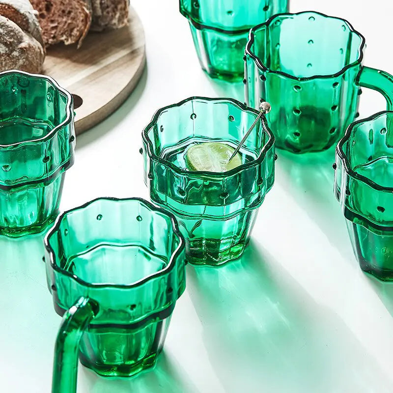 Nordic Cactus Stackable Glass Set: A Touch of Elegance for Your Beverages