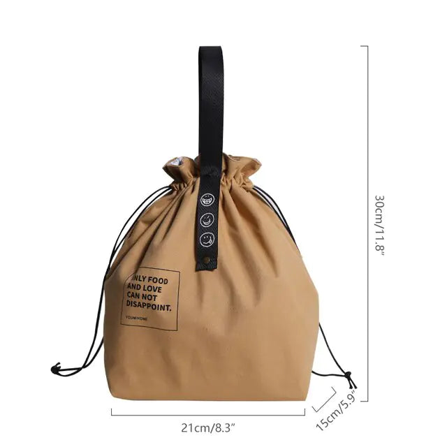 Chic Insulated Canvas Bento Lunch Bag for On-the-Go Dining