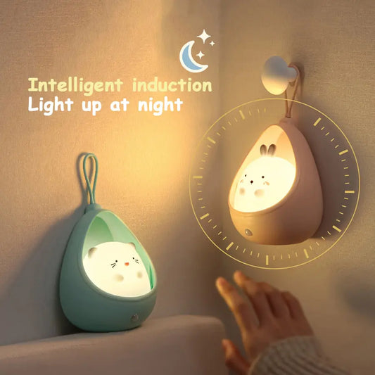 Charming LED Night Light with Sensor Control and Cute Animal Design