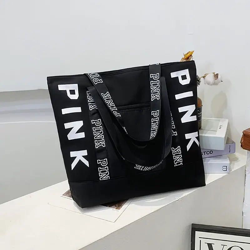 Chic Pink Colorblock Tote - Vibrant & Trendy Accessory