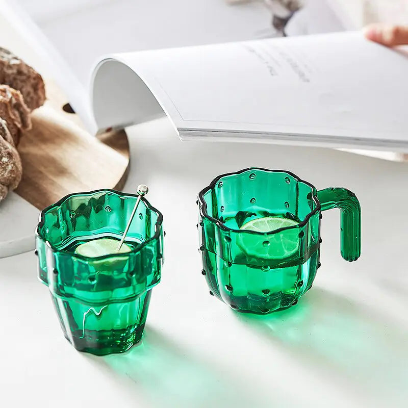 Nordic Cactus Stackable Glass Set: A Touch of Elegance for Your Beverages