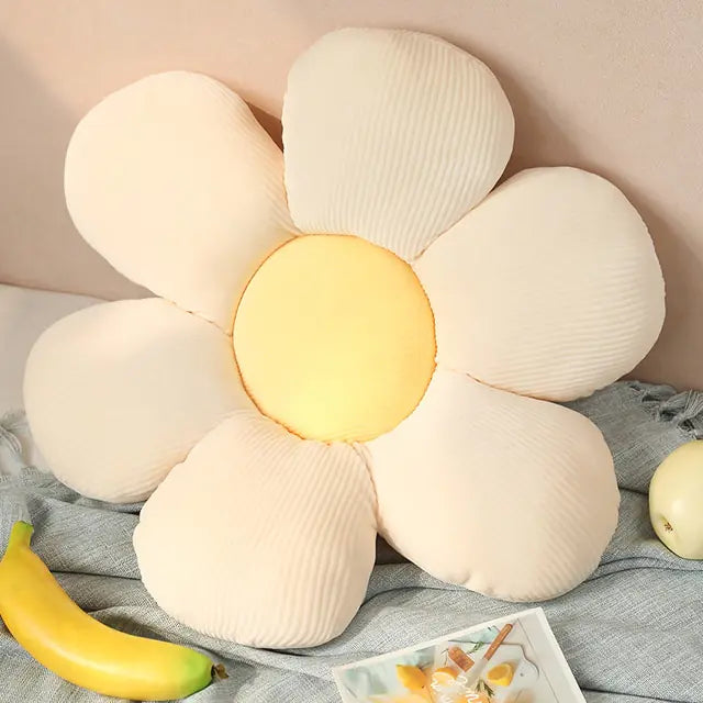 Enchanting Six-Petal Flower Cushion for Whimsical Room Decor