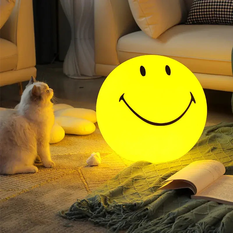 Cheerful Smile Face LED Lamp - Brighten Your Space with Joyful Light