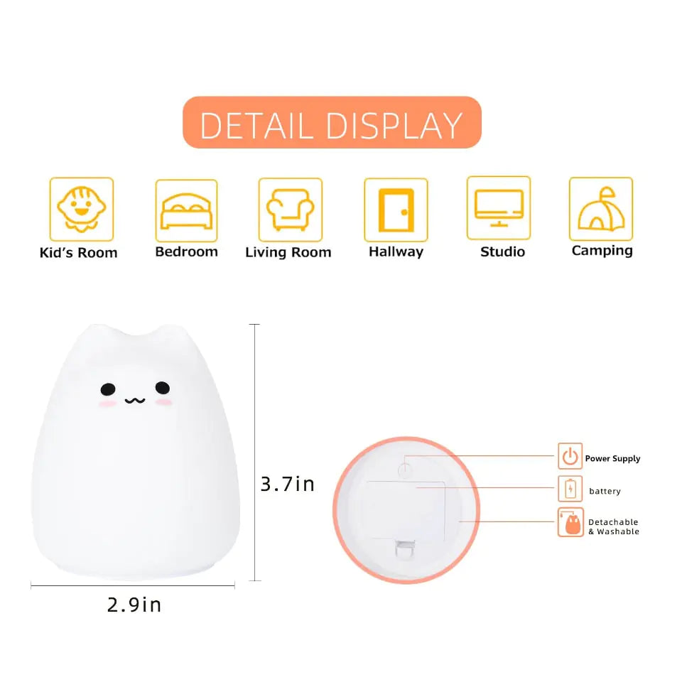 Enchanting Kawaii Cat Night Lamp: A Whimsical Companion for Your Child’s Dreamy Nights