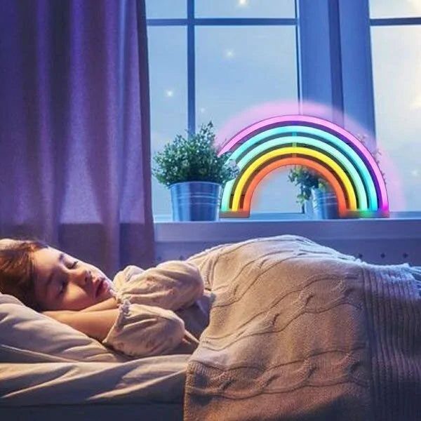 Enchanting LED Rainbow Light Lamp: A Whimsical Decor Accent