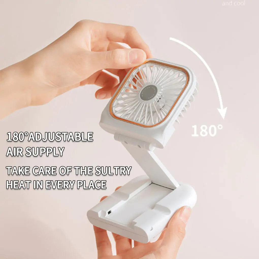 Portable Foldable Fan with Adjustable Speeds & Long-Lasting Battery