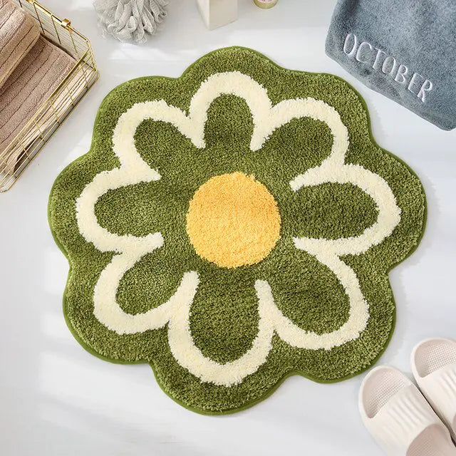 Luxurious Floral Motif Round Tufted Rug: A Statement Piece for Your Home