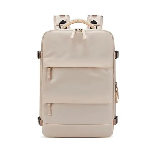 Stylish Women’s USB Charging Backpack with Ample Storage and Shoe Compartment