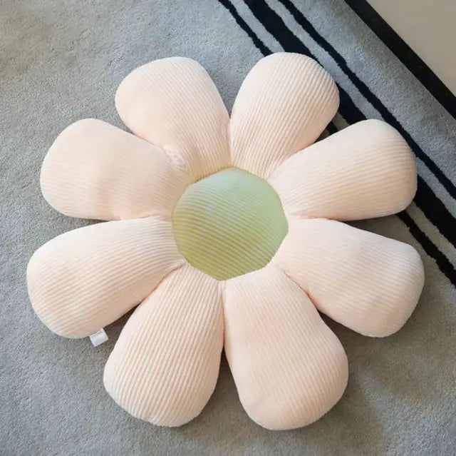 Enchanting Six-Petal Flower Cushion for Whimsical Room Decor