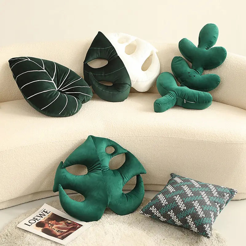 Serenity Leaf: Plush Pillow for Tranquility and Joy