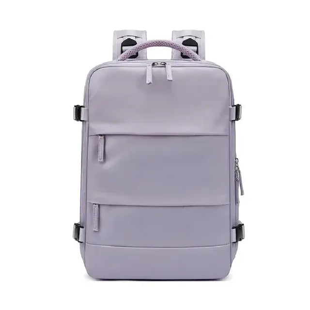 Stylish Women’s USB Charging Backpack with Ample Storage and Shoe Compartment