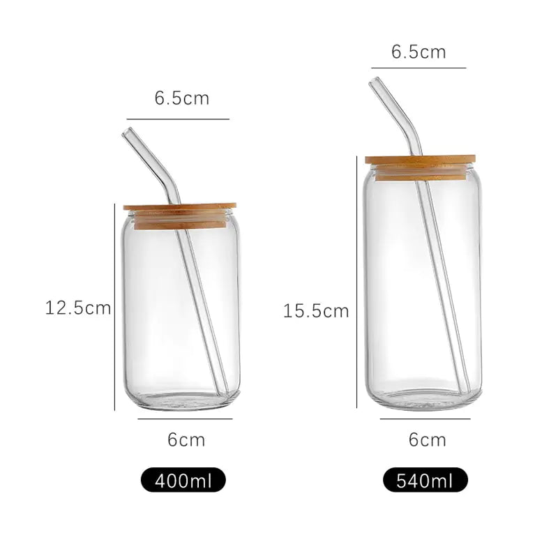 Sophisticated Glass Tumbler with Lid and Straw