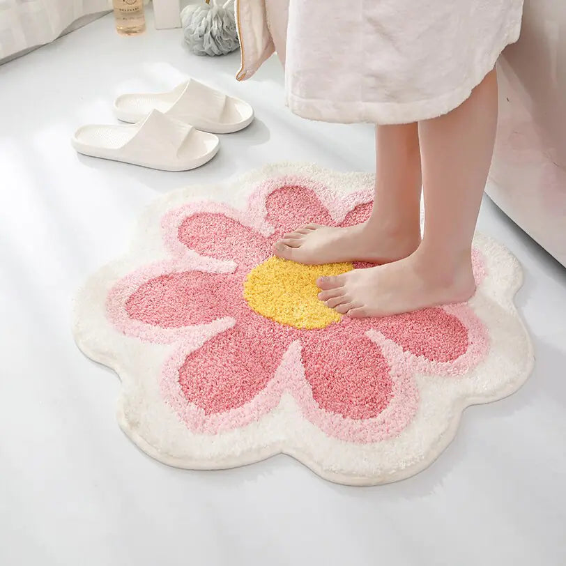 Luxurious Floral Motif Round Tufted Rug: A Statement Piece for Your Home