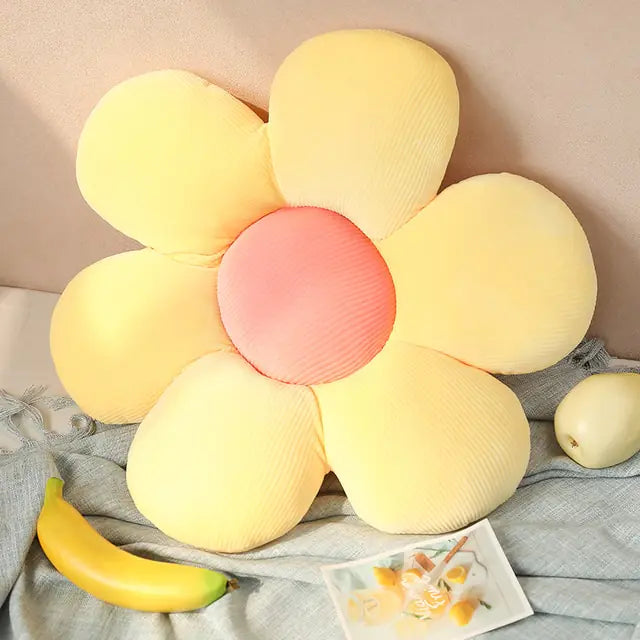 Enchanting Six-Petal Flower Cushion for Whimsical Room Decor