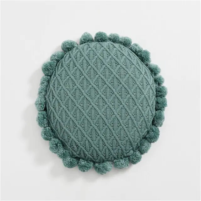 Supreme Comfort Round Knitted Cushion - A Luxurious Addition to Your Living Space!