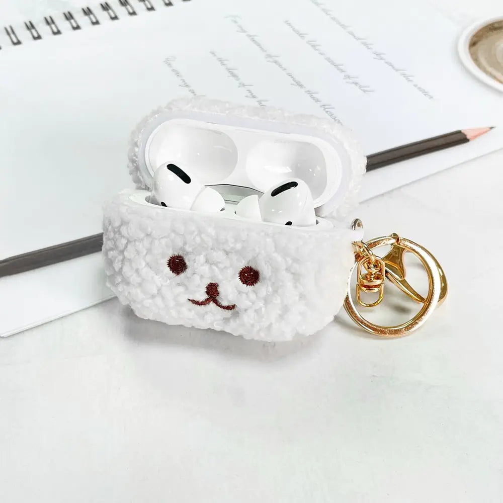 Charming Plush Bear Earphone Case - Safeguard Your Sound with Delightful Charm! Accessories Compact