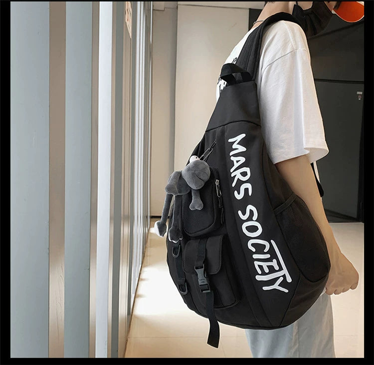 Trendy Large Capacity Waterproof Sports Backpack / Crossbody Bag