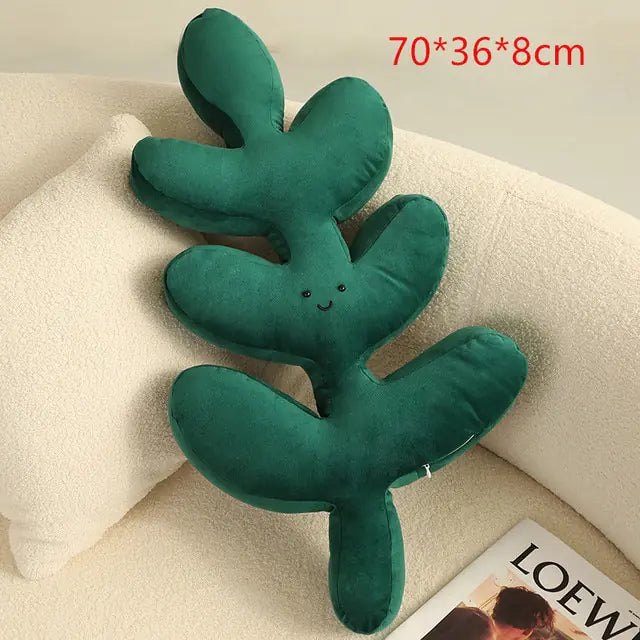 Serenity Leaf: Plush Pillow for Tranquility and Joy