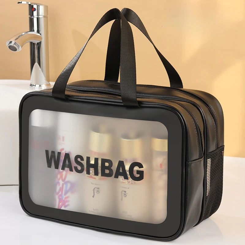 Versatile Wet-Dry Separation Makeup & Toiletry Bag for Travel and Fitness