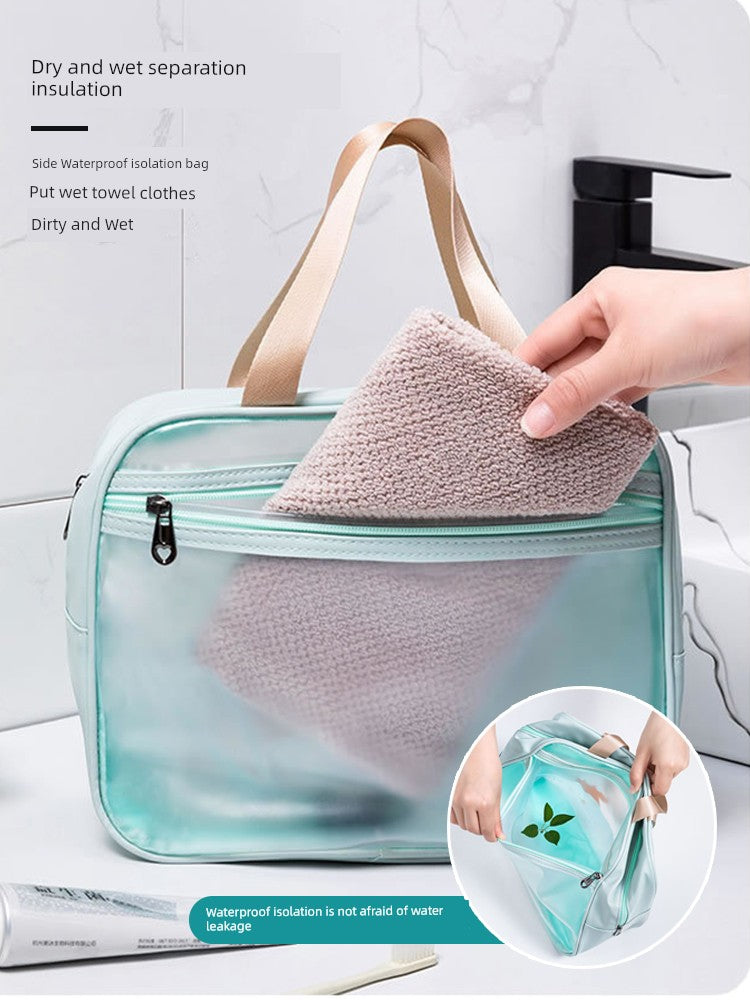 Versatile Waterproof Cosmetic Bag with Dry Wet Separation