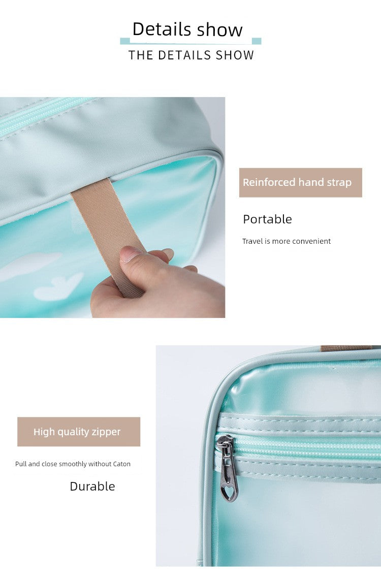 Versatile Waterproof Cosmetic Bag with Dry Wet Separation