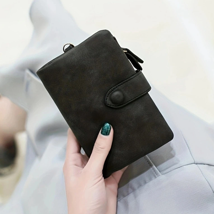 Elegant PU Leather Tri-Fold Wallet for Everyday Elegance