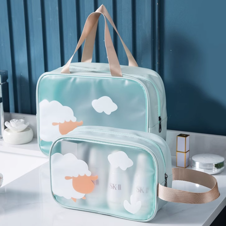 Versatile Waterproof Cosmetic Bag with Dry Wet Separation