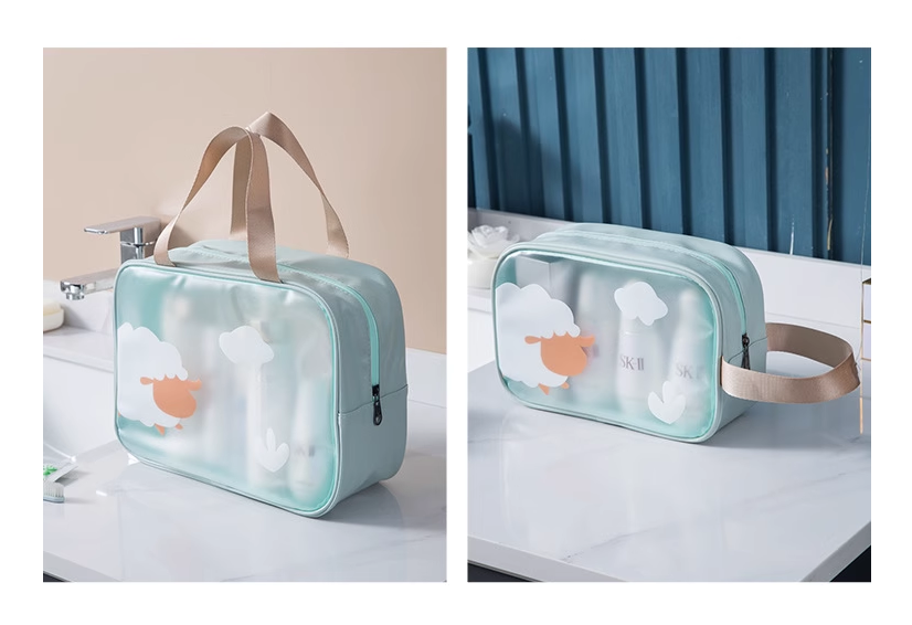 Versatile Waterproof Cosmetic Bag with Dry Wet Separation