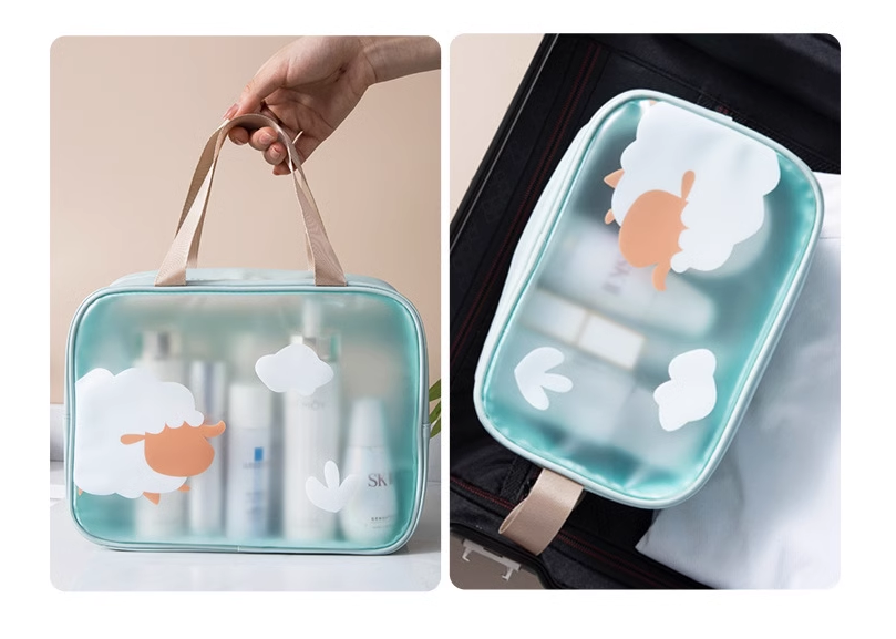 Versatile Waterproof Cosmetic Bag with Dry Wet Separation