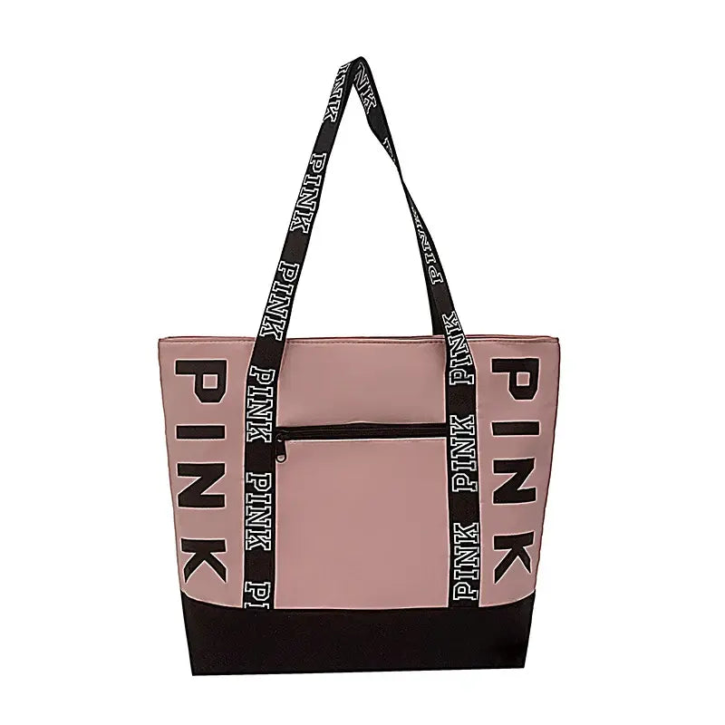 Chic Pink Colorblock Tote - Vibrant & Trendy Accessory