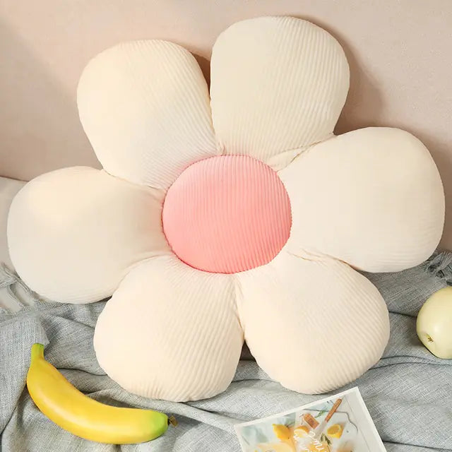 Enchanting Six-Petal Flower Cushion for Whimsical Room Decor