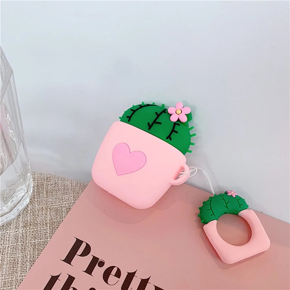 Cactus-Themed Protective Case for AirPods: Ultimate Earbud Safety in Style