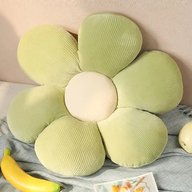 Enchanting Six-Petal Flower Cushion for Whimsical Room Decor