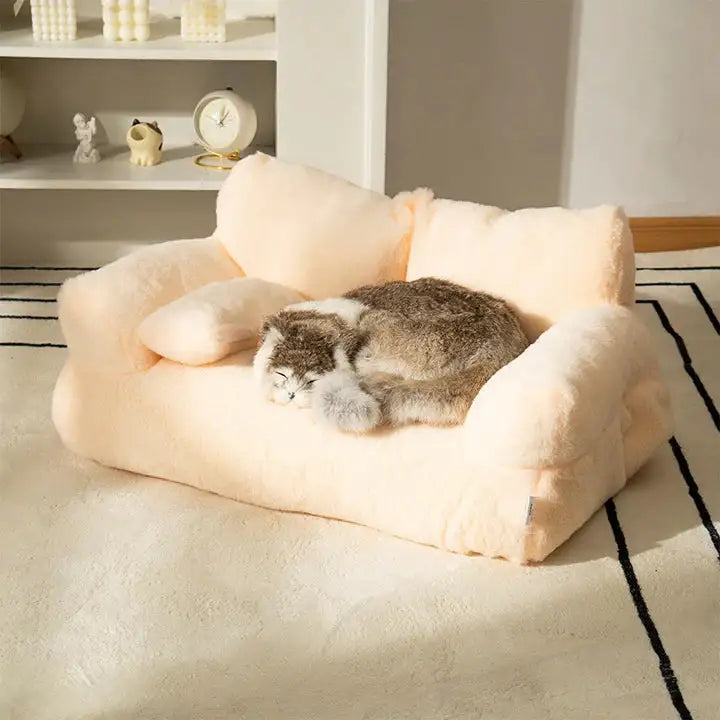 Eco-Luxury Plush Pet Sofa: A Warm, Soft Haven for Your Furry Friend