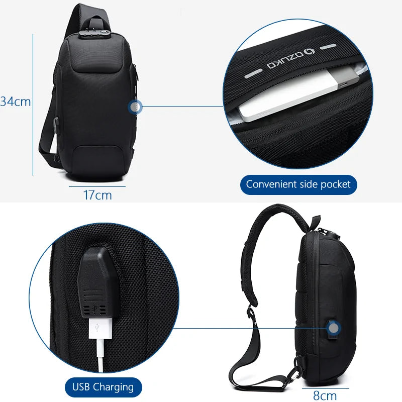 Ultimate Multifunction Anti-Theft Crossbody Bag for Secure and Organized Travel