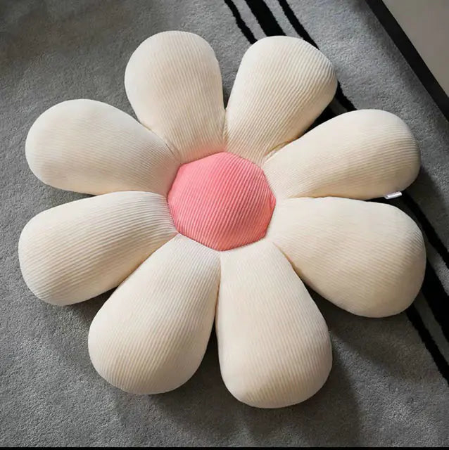 Enchanting Six-Petal Flower Cushion for Whimsical Room Decor