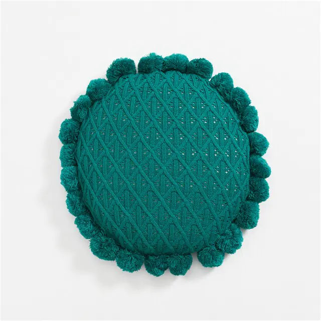 Supreme Comfort Round Knitted Cushion - A Luxurious Addition to Your Living Space!