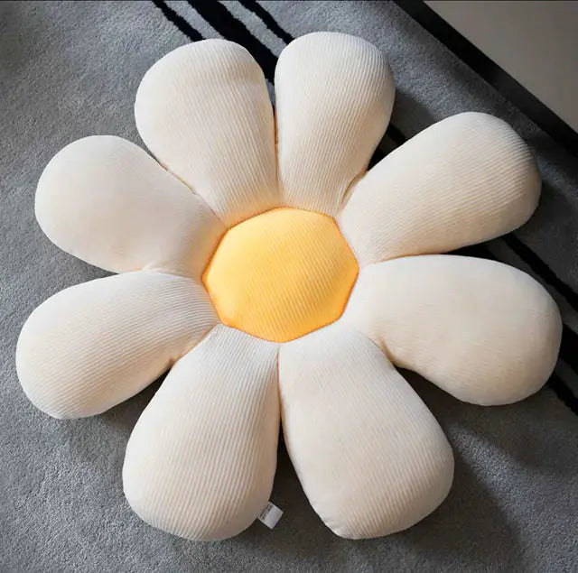 Enchanting Six-Petal Flower Cushion for Whimsical Room Decor