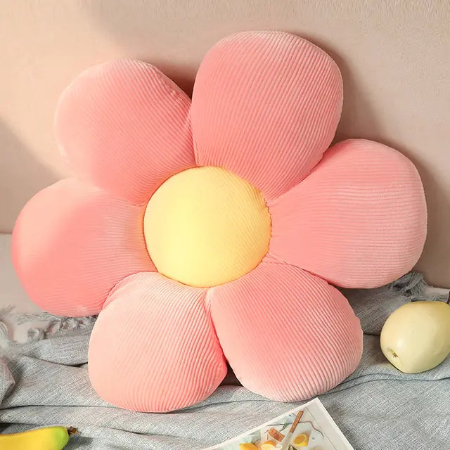 Enchanting Six-Petal Flower Cushion for Whimsical Room Decor