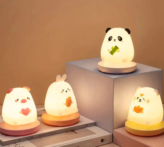 Charming LED Night Lights with Adorable Animal Designs - A Delightful Addition to Your Child’s Bedroom