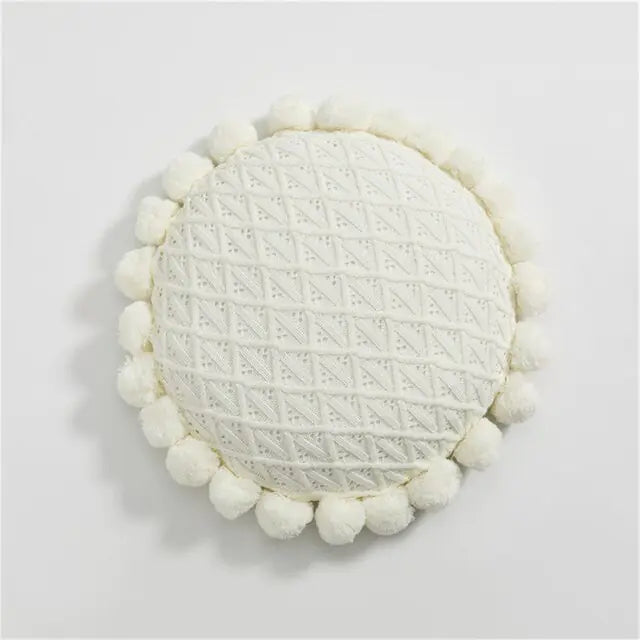 Supreme Comfort Round Knitted Cushion - A Luxurious Addition to Your Living Space!