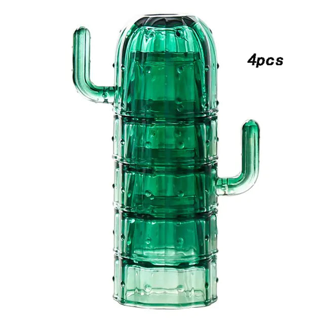 Nordic Cactus Stackable Glass Set: A Touch of Elegance for Your Beverages